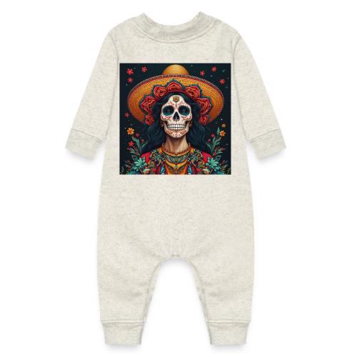 Charra Skull Art | Traditional Mexican Design - Baby Fleece One Piece