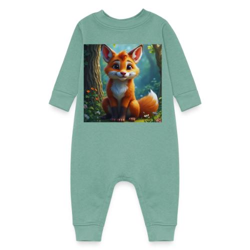 Magical fantasy fox in enchanted forest scene - Baby Fleece One Piece