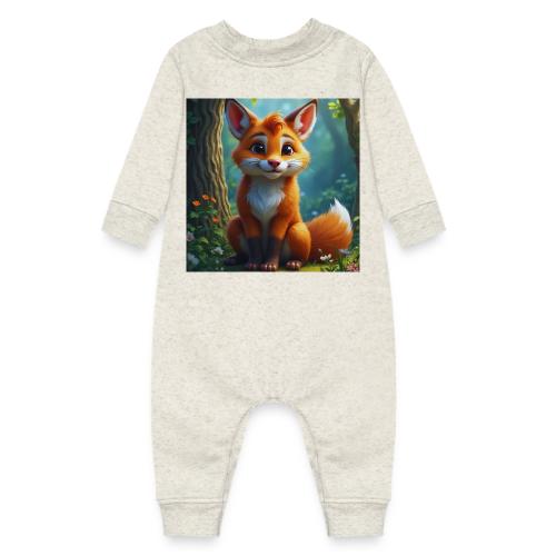 Magical fantasy fox in enchanted forest scene - Baby Fleece One Piece