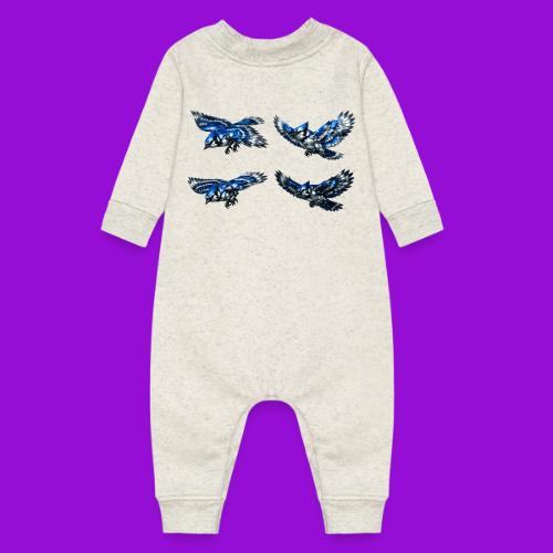 Silver Blue Jay Flight Stages - Baby Fleece One Piece