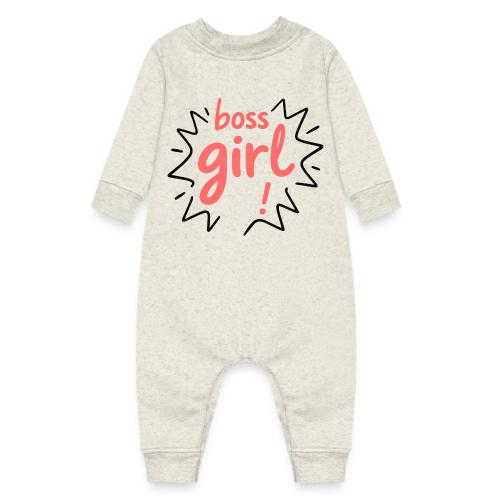 Boss Girl Bold Feminist Statement - Baby Fleece One Piece