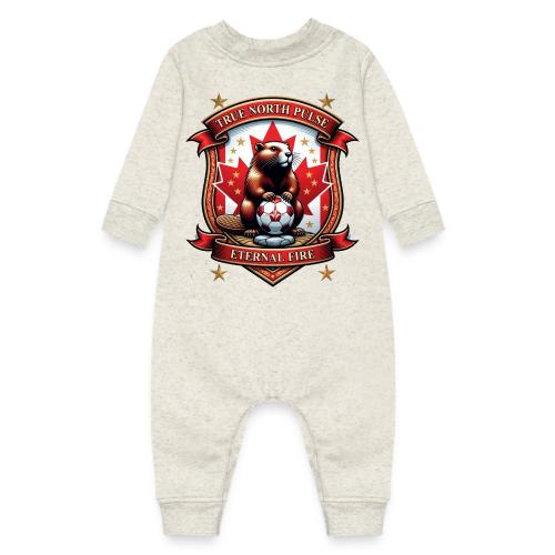 Canada Beaver Crest T-Shirt, Pride Badge Gift - Baby Fleece One Piece