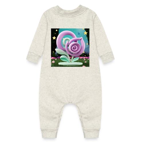 Lila Bloom | Double Floral Eco-Inspired Art - Baby Fleece One Piece