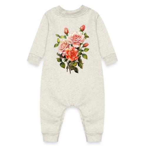 Pink Roses - Baby Fleece One Piece