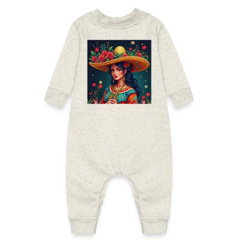 Mexican Design, Regional Mexican Charro Woman - Baby Fleece One Piece