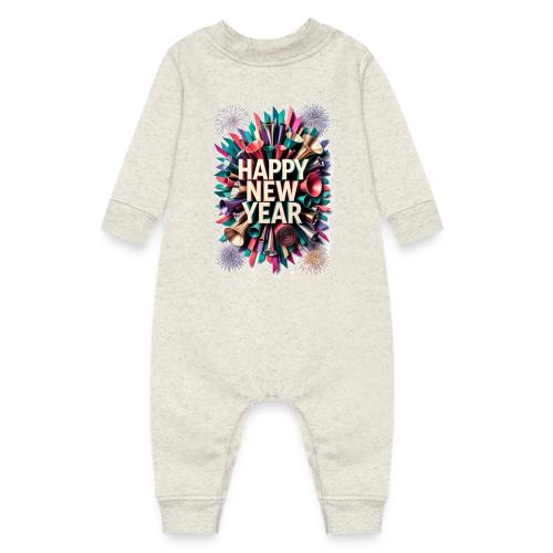 New Year's Party Horn T-Shirt - Baby Fleece One Piece