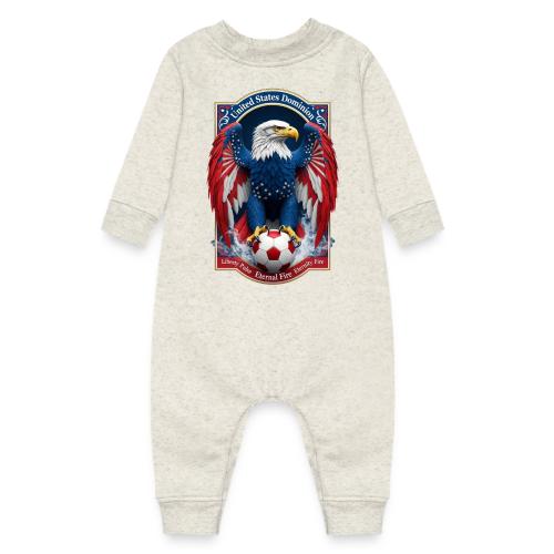 USA Eagle Emblem T Shirt, USA Soccer Pride Gift - Baby Fleece One Piece