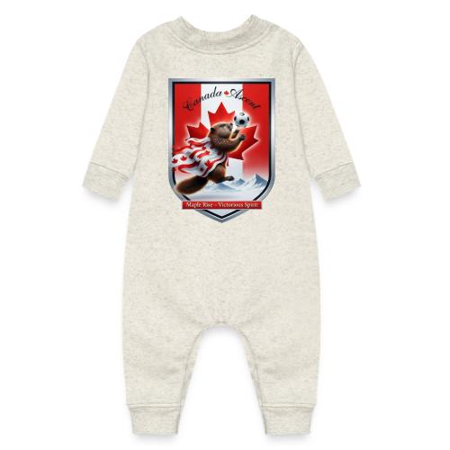 Canada Beaver Ascent T-Shirt, Canadian Pride Gift - Baby Fleece One Piece