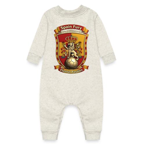 Spain Lion Fury T-Shirt, Spanish Crest Gift - Baby Fleece One Piece
