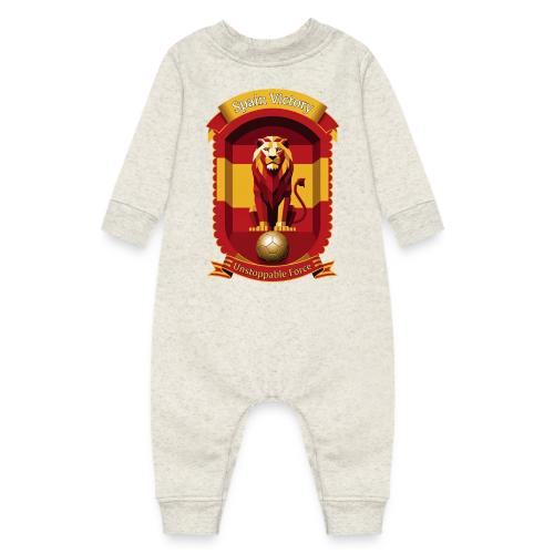 Spain Lion Victory T-Shirt, Flag Pride Crest Gift - Baby Fleece One Piece