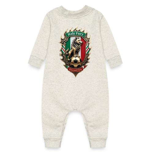 Italy Wolf Fury T-Shirt, Italian Flag Pride Gift - Baby Fleece One Piece
