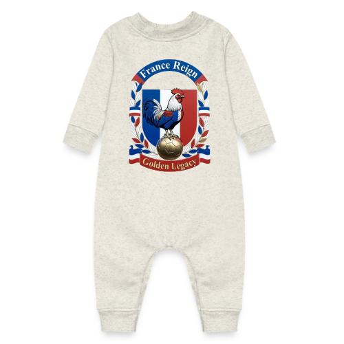 France Rooster Reign T-Shirt, Tricolore Pride Gift - Baby Fleece One Piece