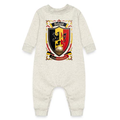 Belgium Lion Crest T-Shirt, Belgian Flag Gift - Baby Fleece One Piece