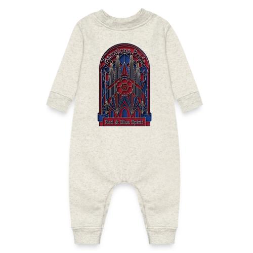Barcelona Scarlet Pride T Shirt, Vibrant City Gift - Baby Fleece One Piece