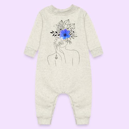 Third Eye Flower Goddess - Crystal Design - Baby Fleece One Piece