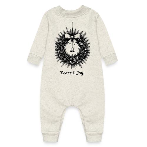Peace & Joy T-Shirt | Minimalist Elegant Christmas - Baby Fleece One Piece