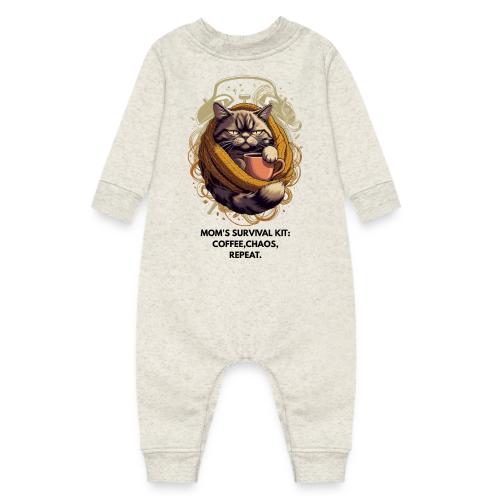 Powered by Sarcasm Cat Tee - Baby Fleece One Piece
