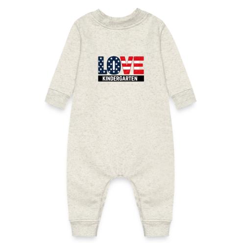 Love Kindergarten Patriotic Graduation - Baby Fleece One Piece