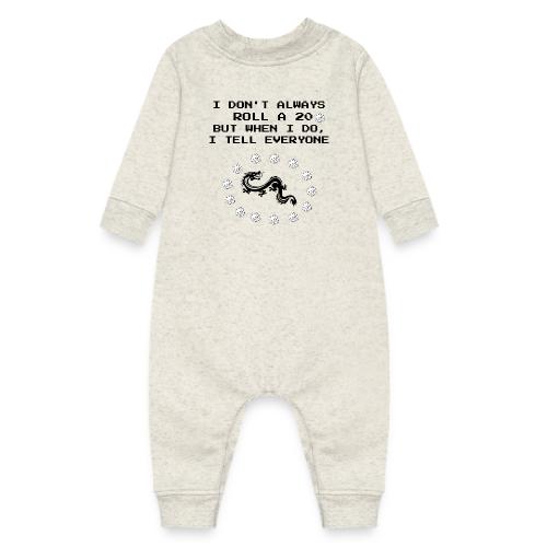 I Don't Always Roll a 20 D&D T-Shirt | Retro 8-Bit - Baby Fleece One Piece