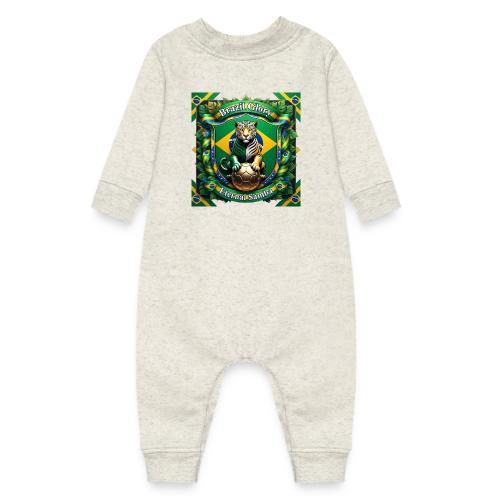 Brazil Jaguar Glory T-Shirt, Flag Pride Badge Gift - Baby Fleece One Piece