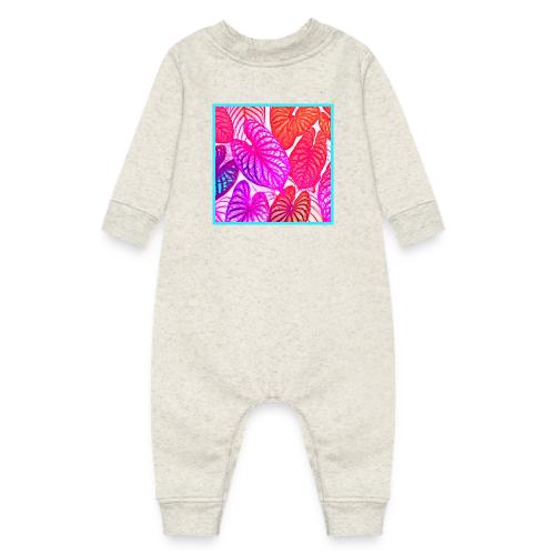 Color Burst Leaves Neon Elegance - Baby Fleece One Piece
