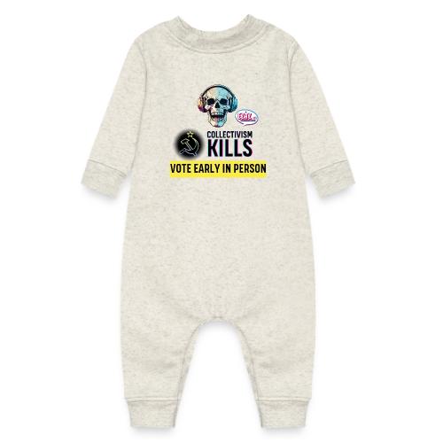 Collectivism Kills Transparent -black font - Baby Fleece One Piece