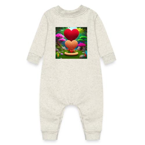 Double Heart, fantasy, nature and fantasy - Baby Fleece One Piece