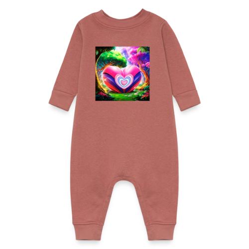 Double heart, fantasy, landscapes enjoy the magic - Baby Fleece One Piece