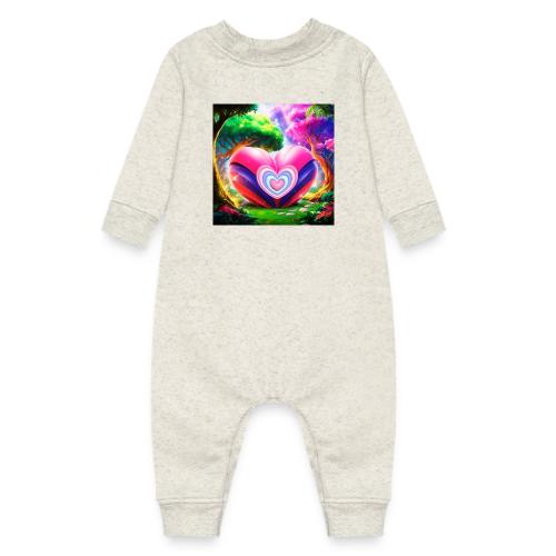 Double heart, fantasy, landscapes enjoy the magic - Baby Fleece One Piece