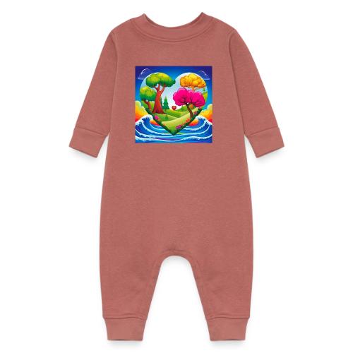 Heart, fantasy, landscapes, nature, fantasy - Baby Fleece One Piece