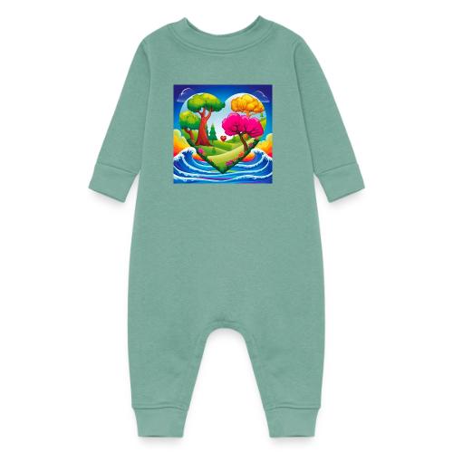 Heart, fantasy, landscapes, nature, fantasy - Baby Fleece One Piece
