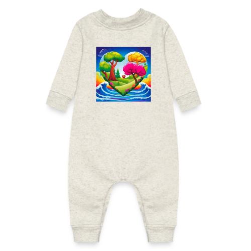 Heart, fantasy, landscapes, nature, fantasy - Baby Fleece One Piece