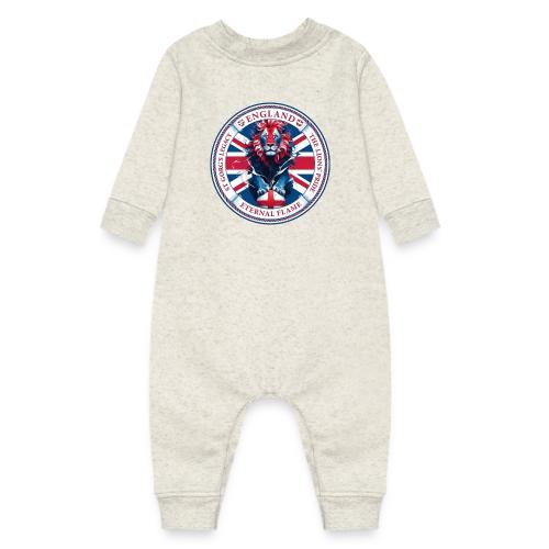 England Lion Emblem T Shirt, Flag Pride Gift - Baby Fleece One Piece