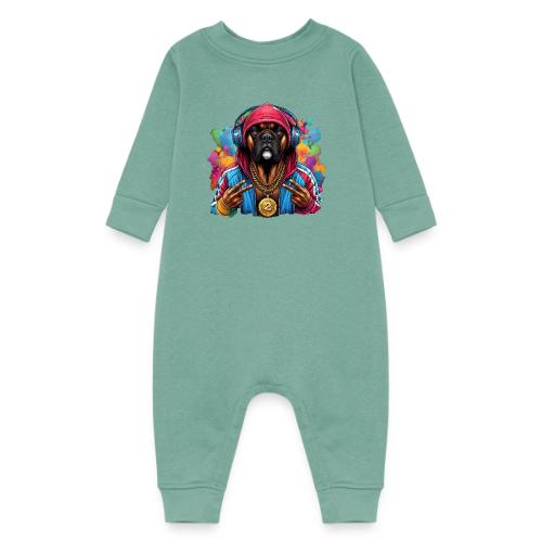Boxer Dog Splash Art - Baby Fleece One Piece