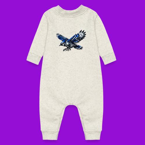 Silver Blue Jay Dive - Baby Fleece One Piece