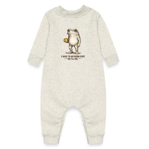 Weird Stuff Frog Coffee Humor - Baby Fleece One Piece