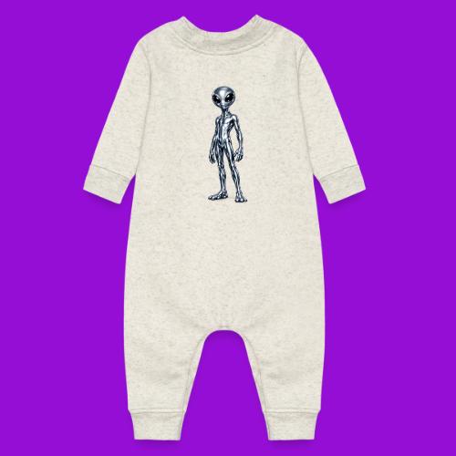 Silver Alien - Baby Fleece One Piece