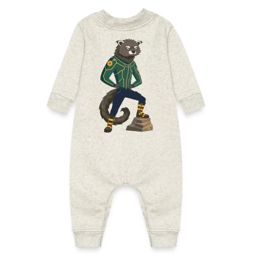 Raccoon Ranger in Neon Armor - Baby Fleece One Piece