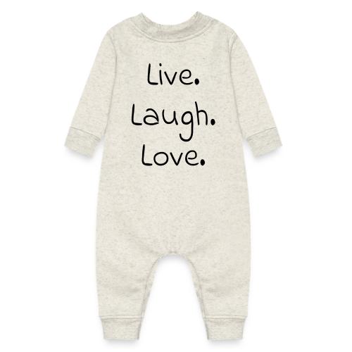 Smoon City_Live laugh love Black - Baby Fleece One Piece