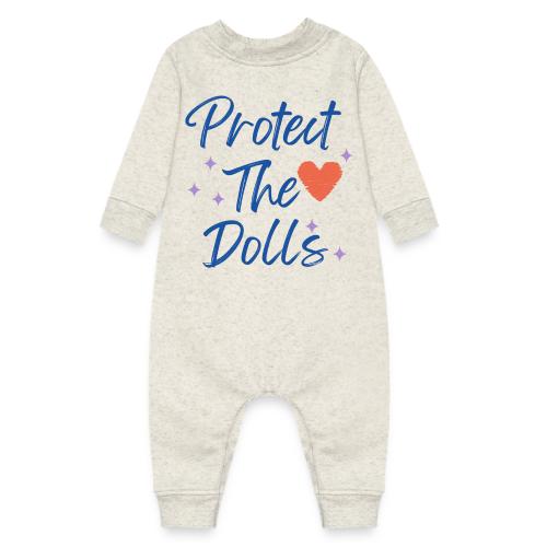 Protect The Dolls | Heart & Stars Typography - Baby Fleece One Piece