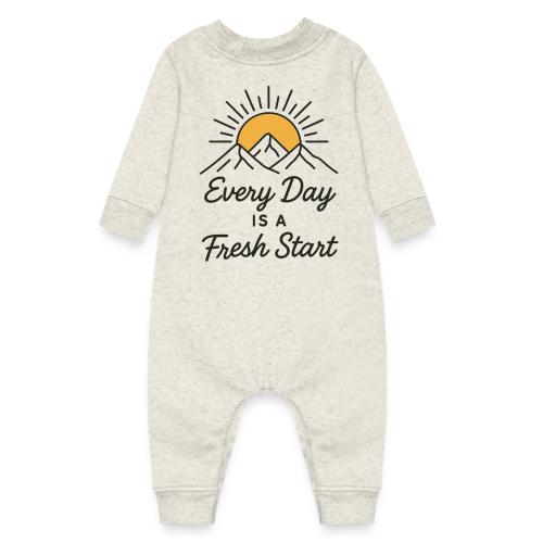 Inspirational Mountain Sunrise Motif - Baby Fleece One Piece