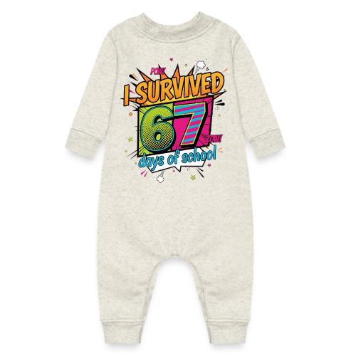 I Survived 67 Days of School T-Shirt – Funny Teach - Baby Fleece One Piece