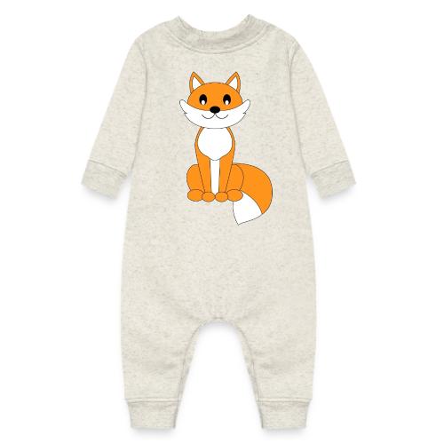 Clever Orange Fox - Infant Apparel and Cocoa Mug - Baby Fleece One Piece