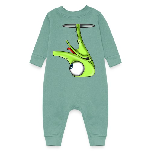 Funny Green Ostrich - Baby Fleece One Piece
