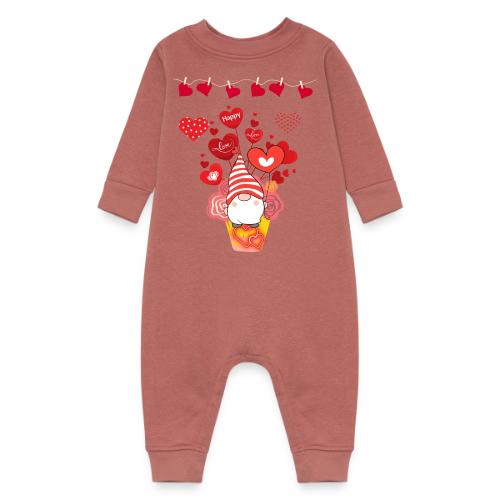 Design wrapped in love hearts, vibrating in love. - Baby Fleece One Piece