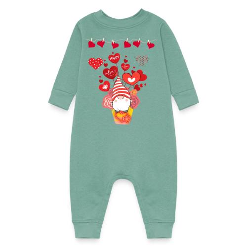 Design wrapped in love hearts, vibrating in love. - Baby Fleece One Piece