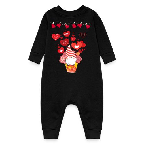 Design wrapped in love hearts, vibrating in love. - Baby Fleece One Piece