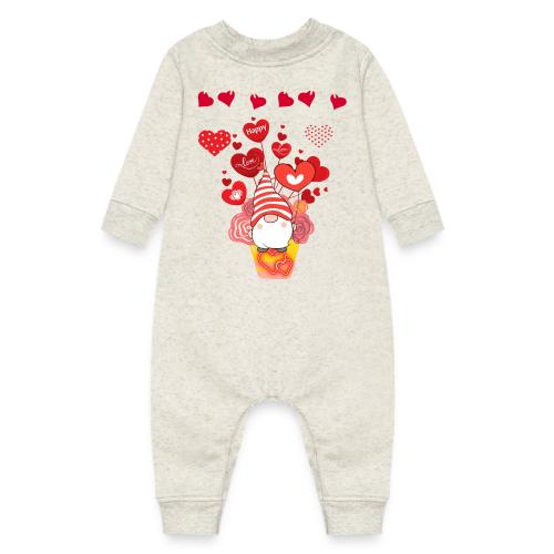 Design wrapped in love hearts, vibrating in love. - Baby Fleece One Piece