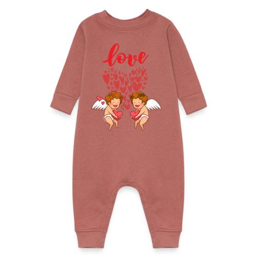 Cupid Love Designs, cupid love angel vibration. - Baby Fleece One Piece