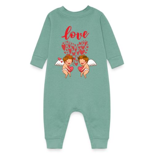 Cupid Love Designs, cupid love angel vibration. - Baby Fleece One Piece